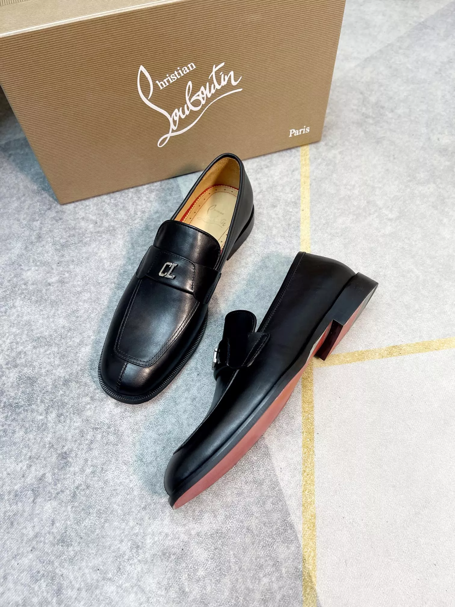 Durable 4686 Christian Louboutin Leather Shoes For Men