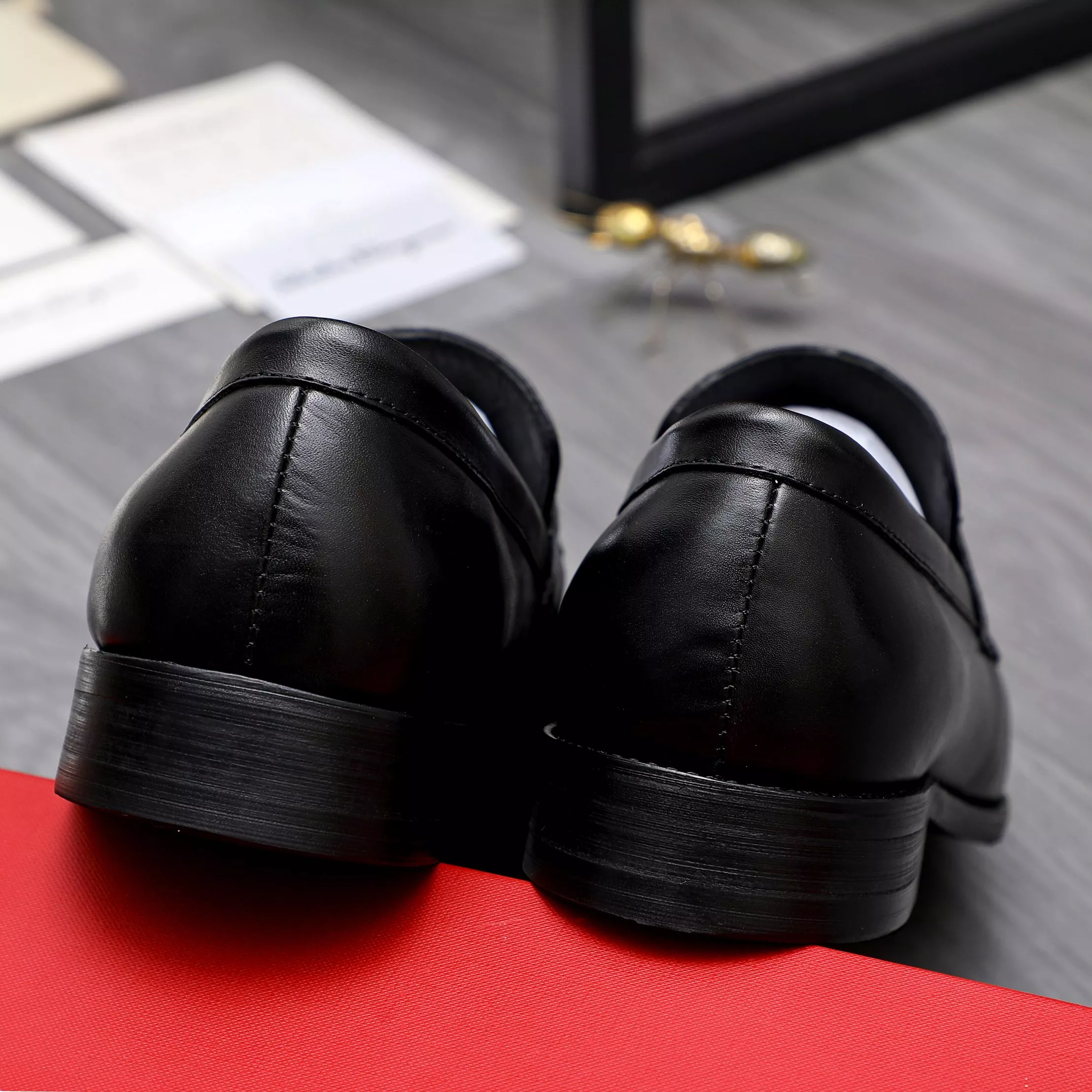 Durable 5121 Salvatore Ferragamo Leather Shoes For Men