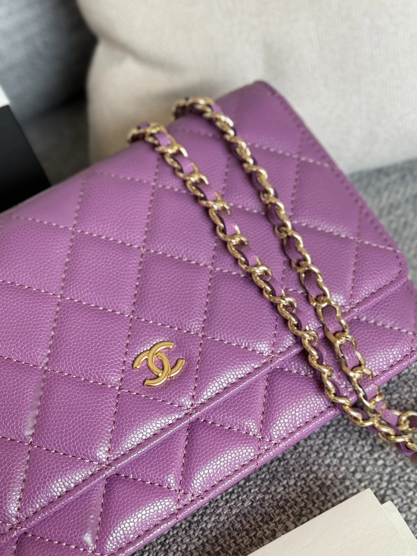 Durable 5601 Chanel AAA Quality Messenger Bags In Gold For Women