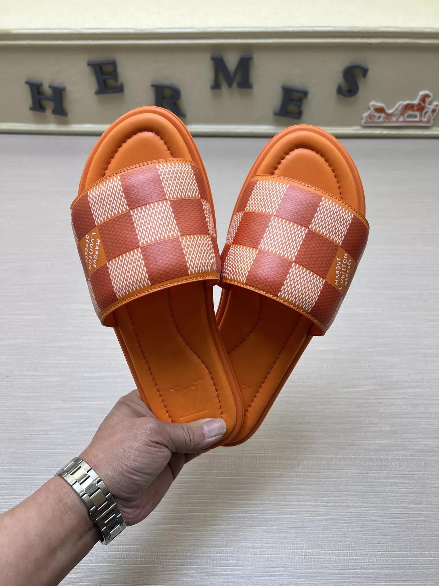 Durable 574 Louis Vuitton Slippers For Men