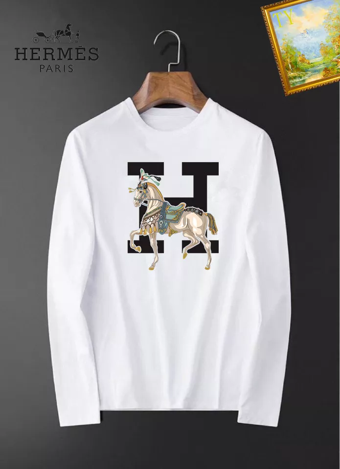 Durable 6056 Hermes T-Shirts Long Sleeved For Unisex