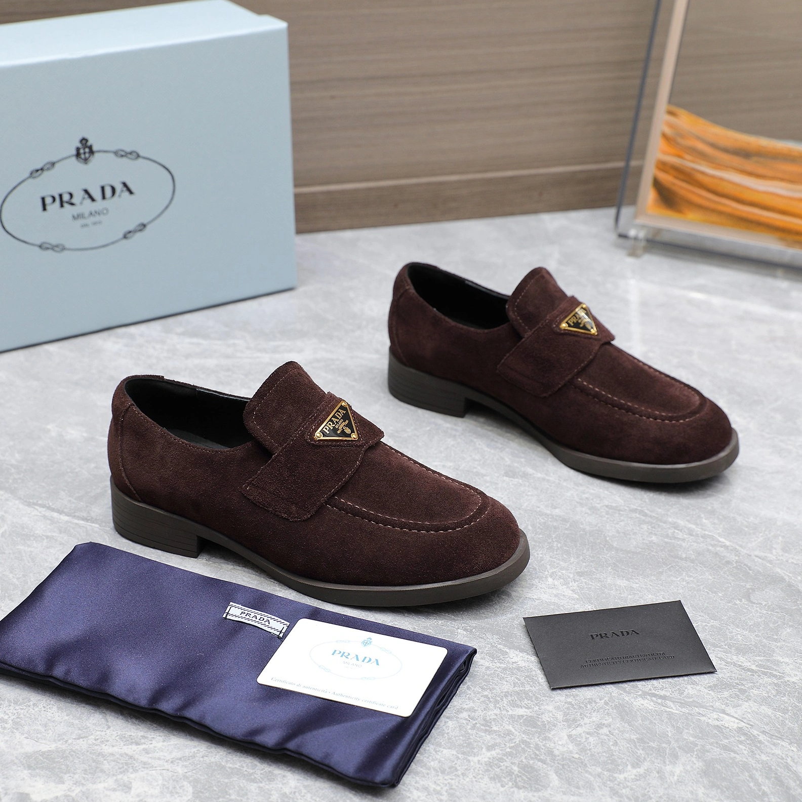 Durable 6260 Prada Leather Shoes For Women