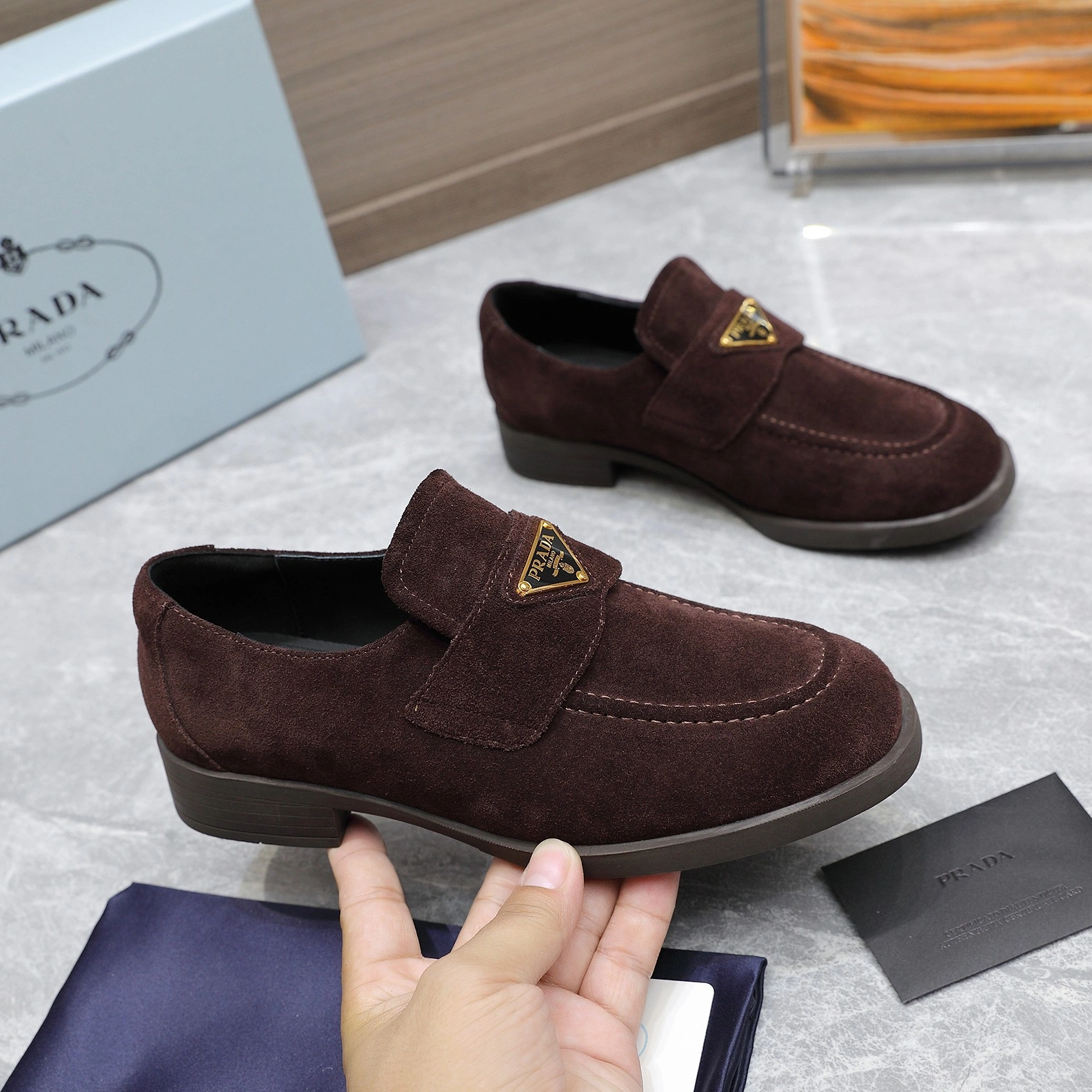 Durable 6260 Prada Leather Shoes For Women