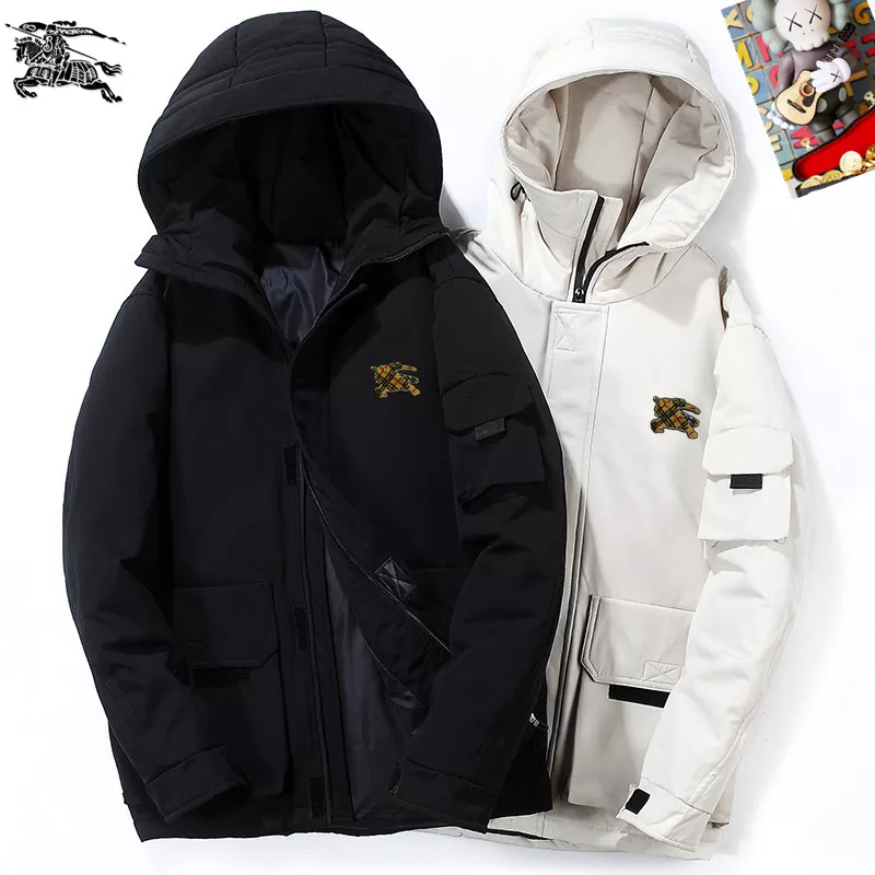 Durable 6645 Burberry Down Feather Coat Long Sleeved For Men