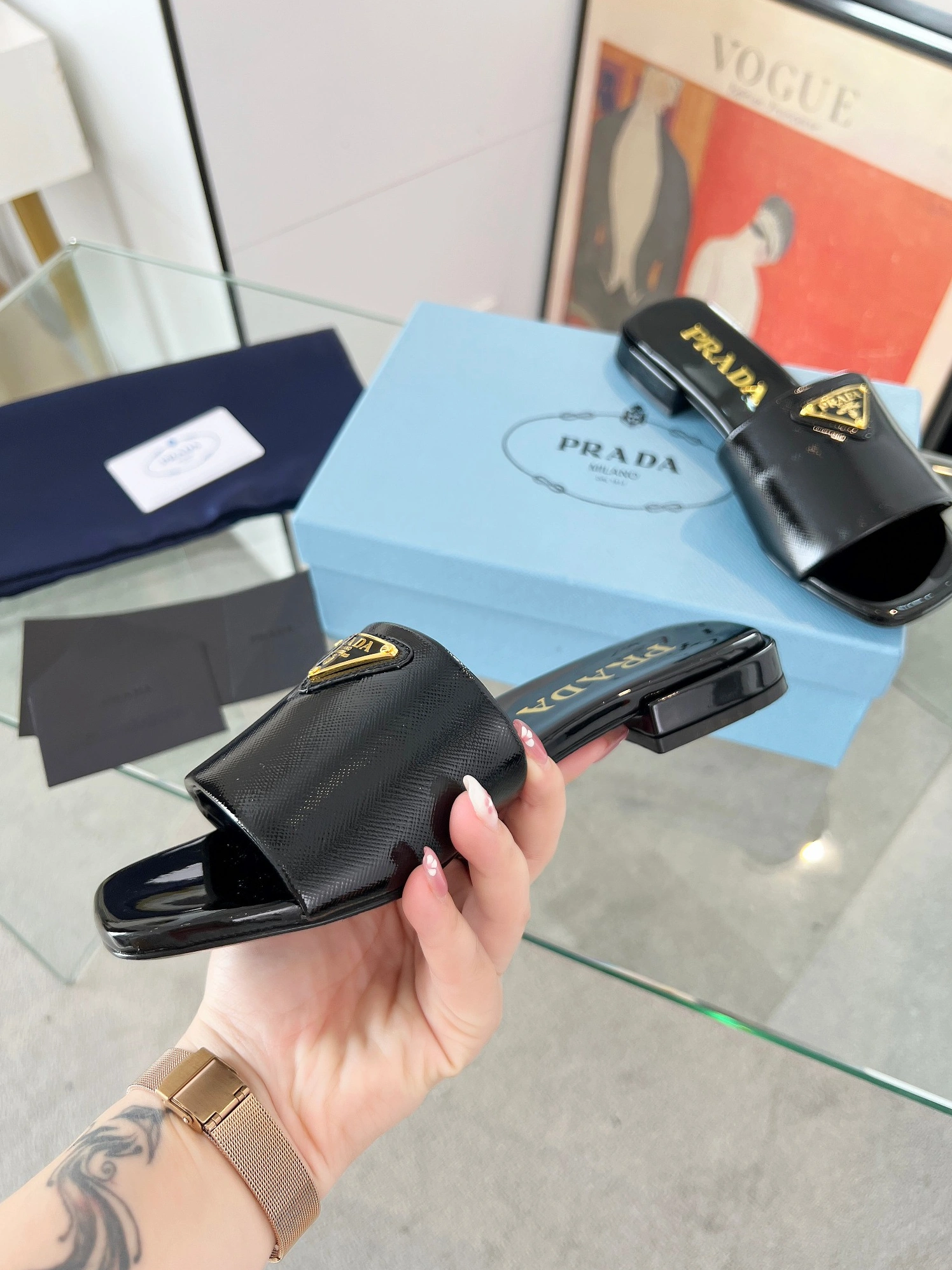 Durable 7484 Prada Slippers For Women