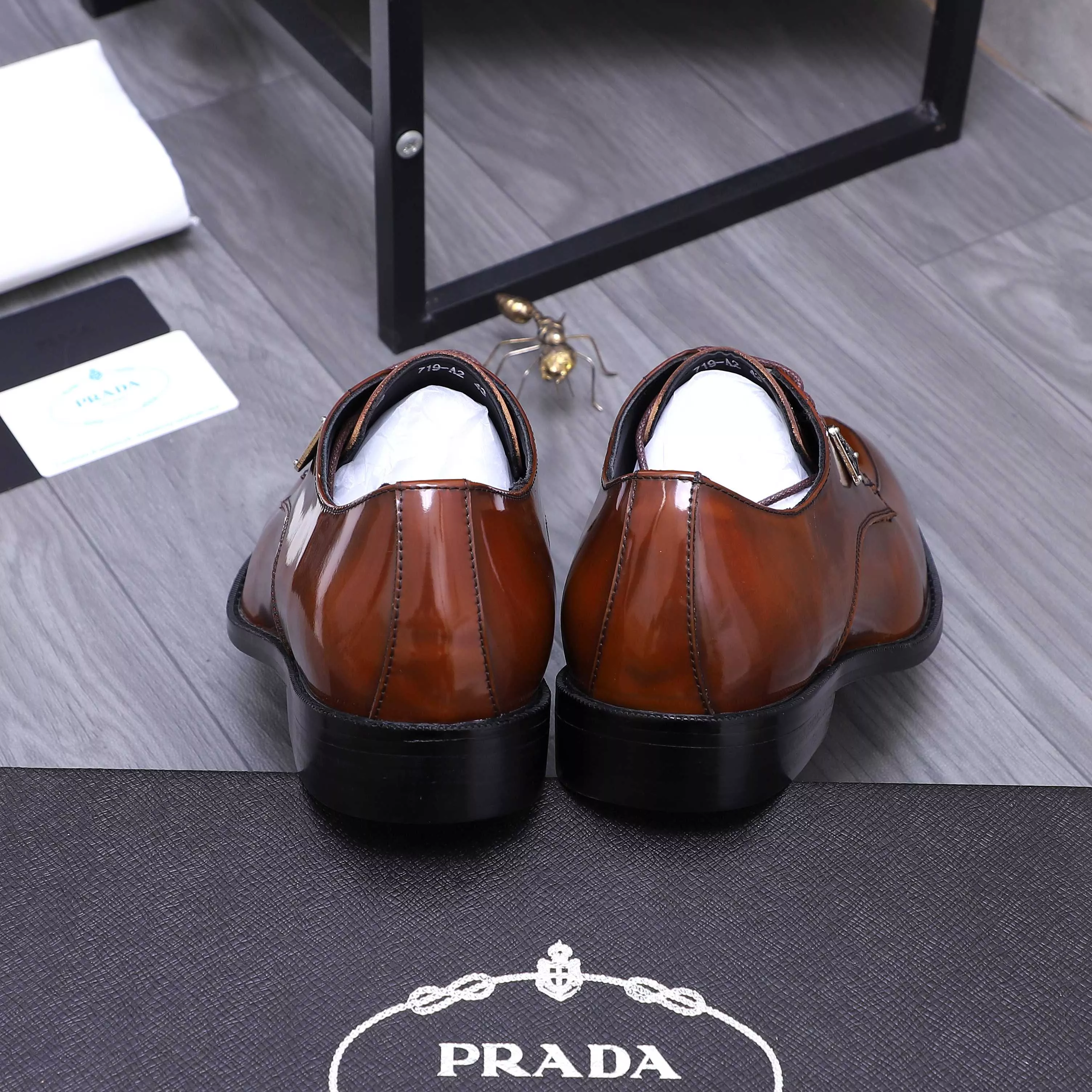 Durable 7524 Prada Leather Shoes For Men