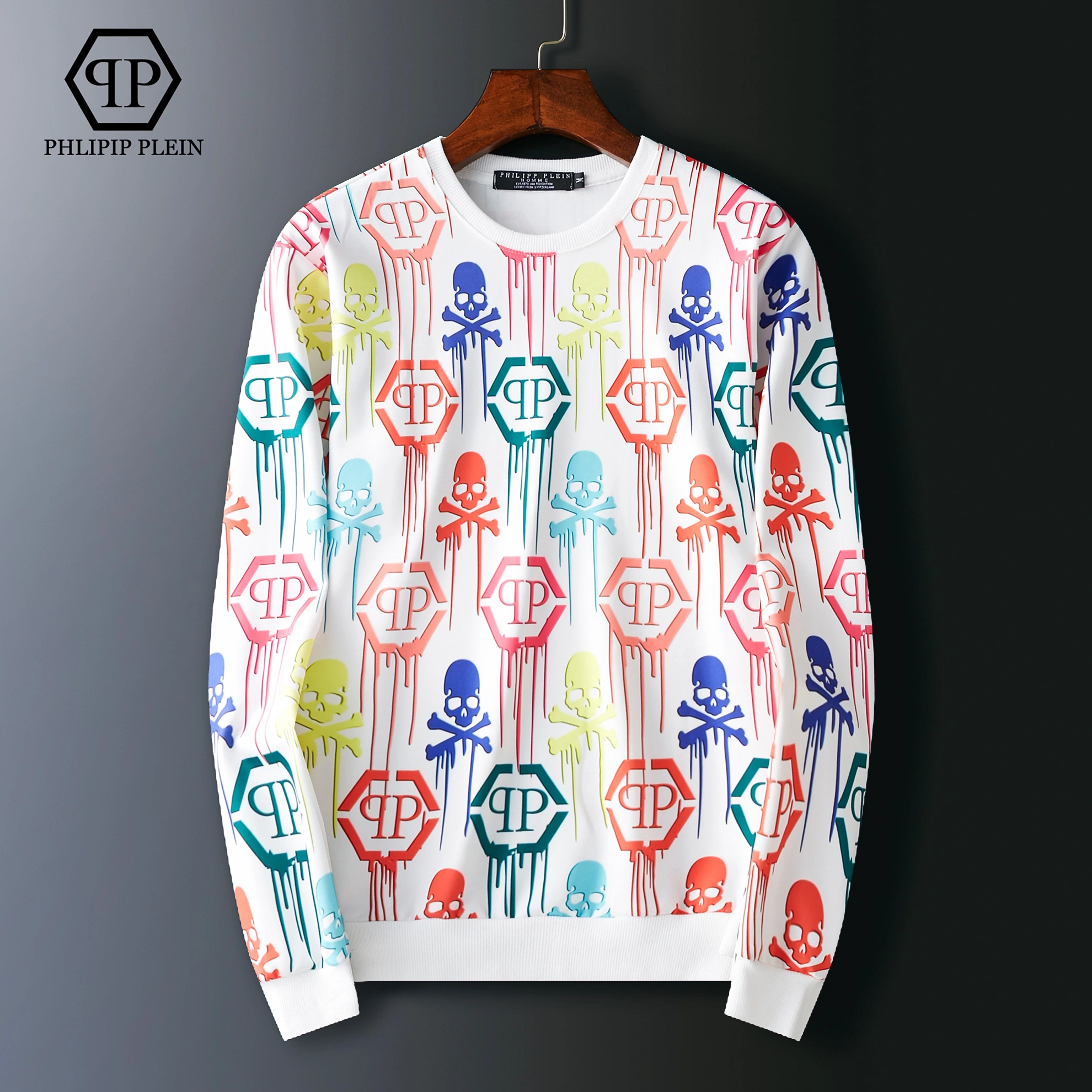 Durable 7705 Philipp Plein PP Hoodies Long Sleeved For Men