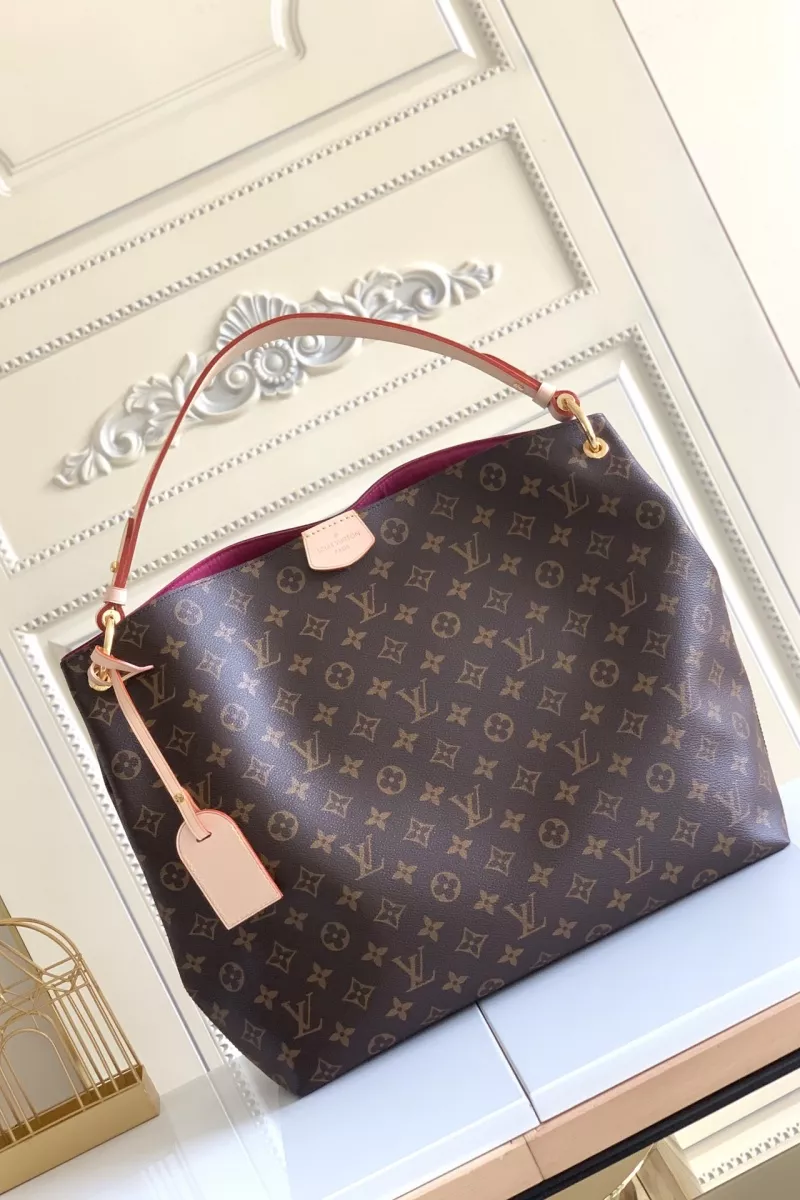 Durable 8505 Louis Vuitton AAA Quality Handbags In Rose Red For Women
