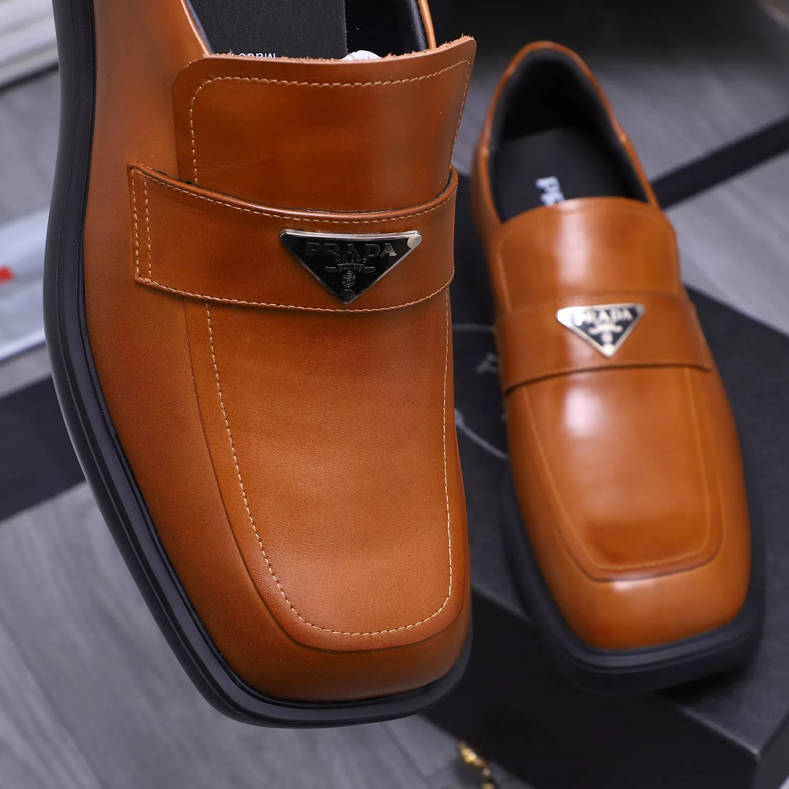Durable 8596 Prada Leather Shoes For Men