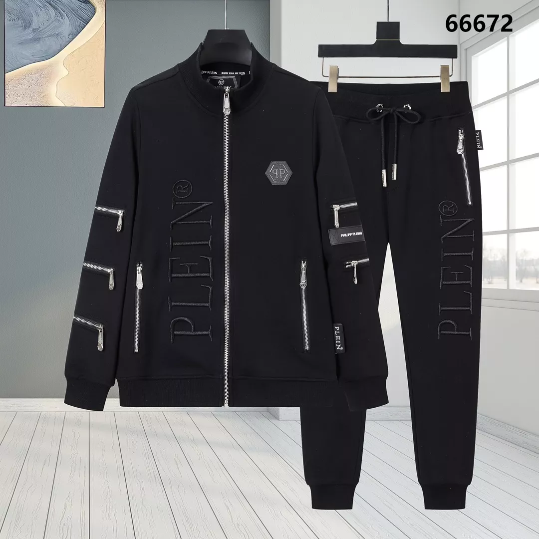 Durable 8671 Philipp Plein PP Tracksuits Long Sleeved For Men