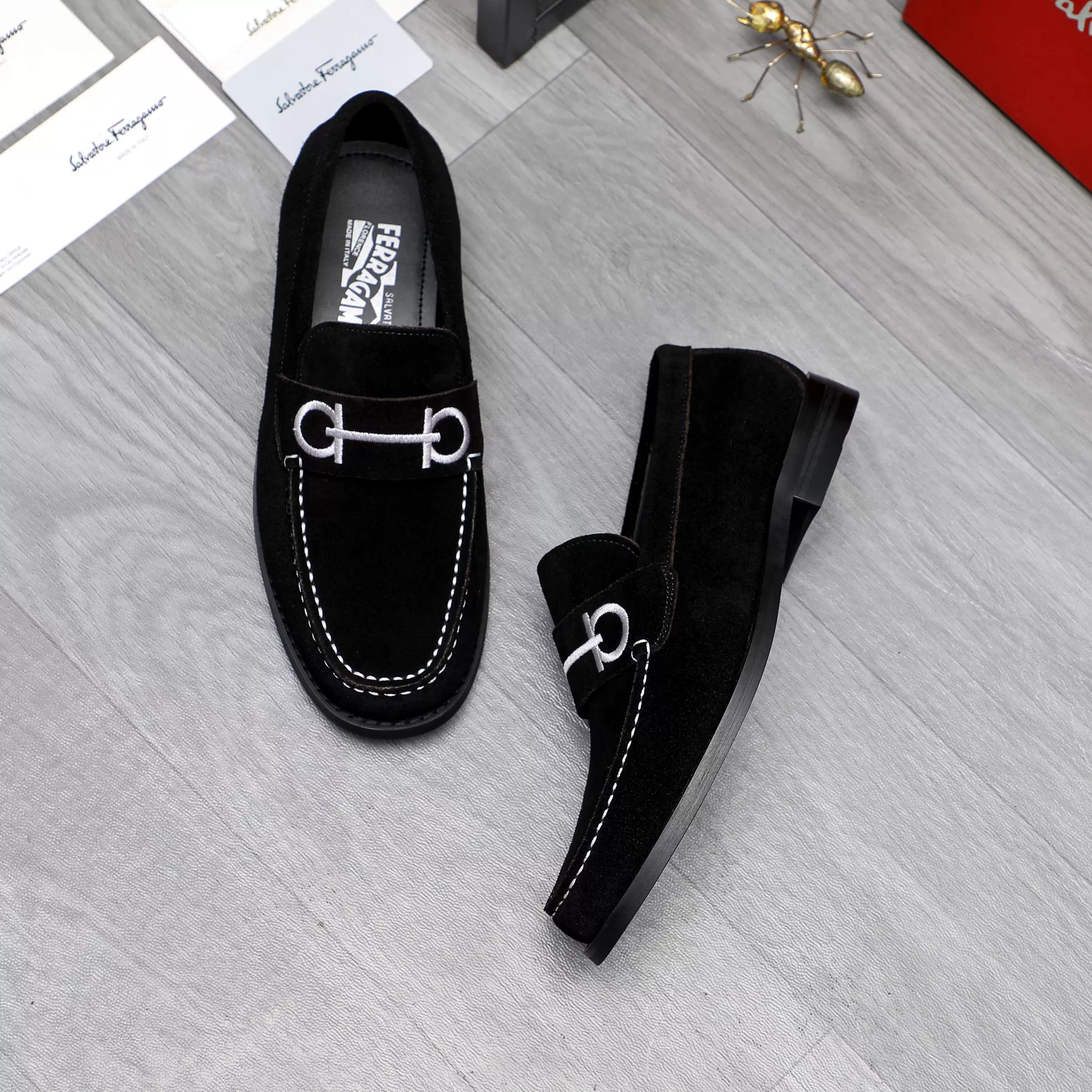 Durable 868 Salvatore Ferragamo Leather Shoes For Men