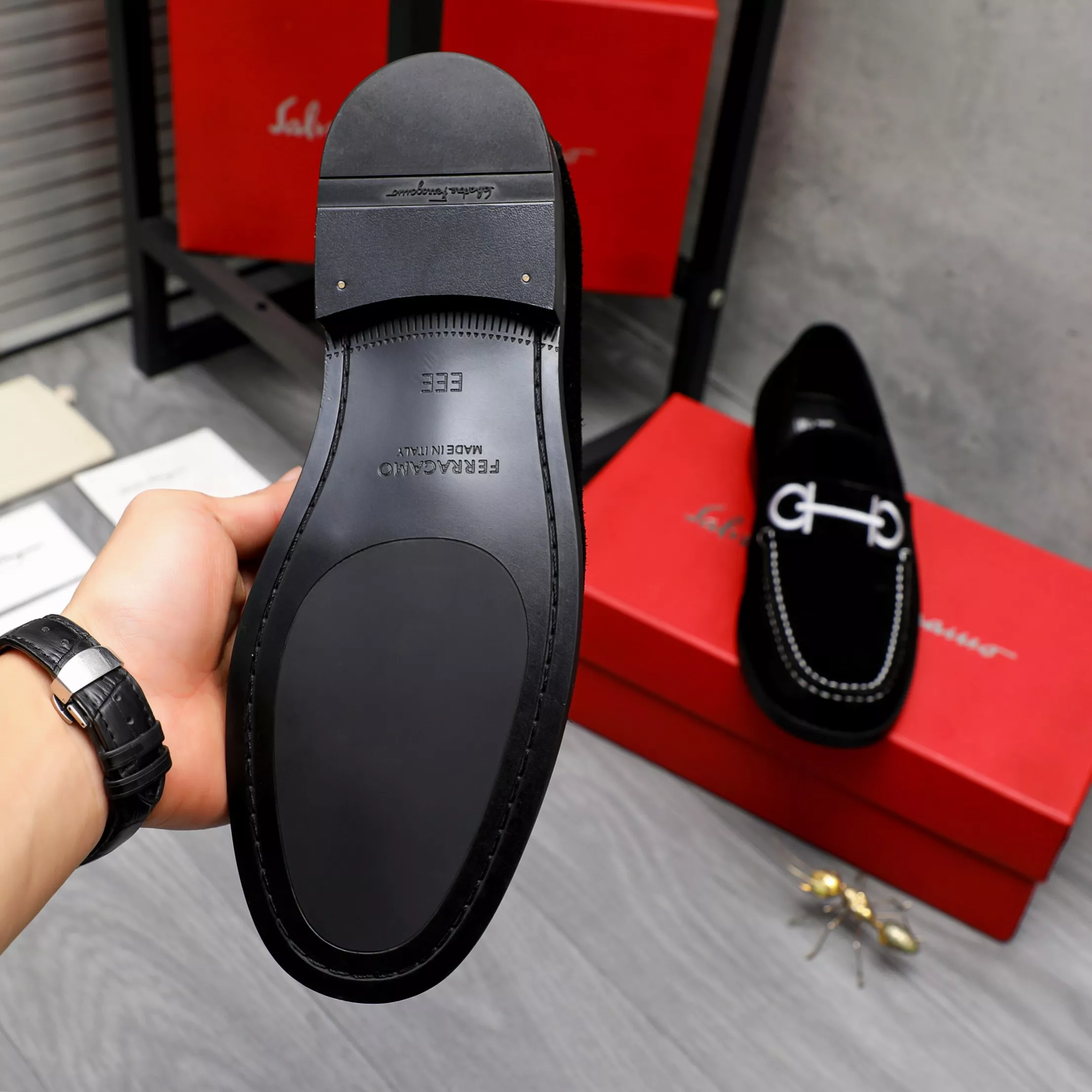Durable 868 Salvatore Ferragamo Leather Shoes For Men