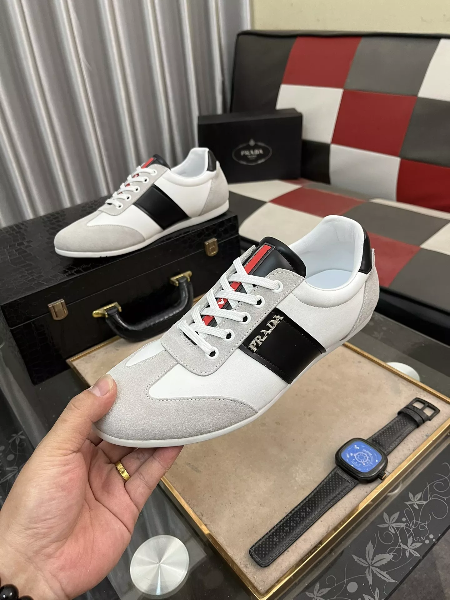 Durable 8735 Prada Casual Shoes For Men