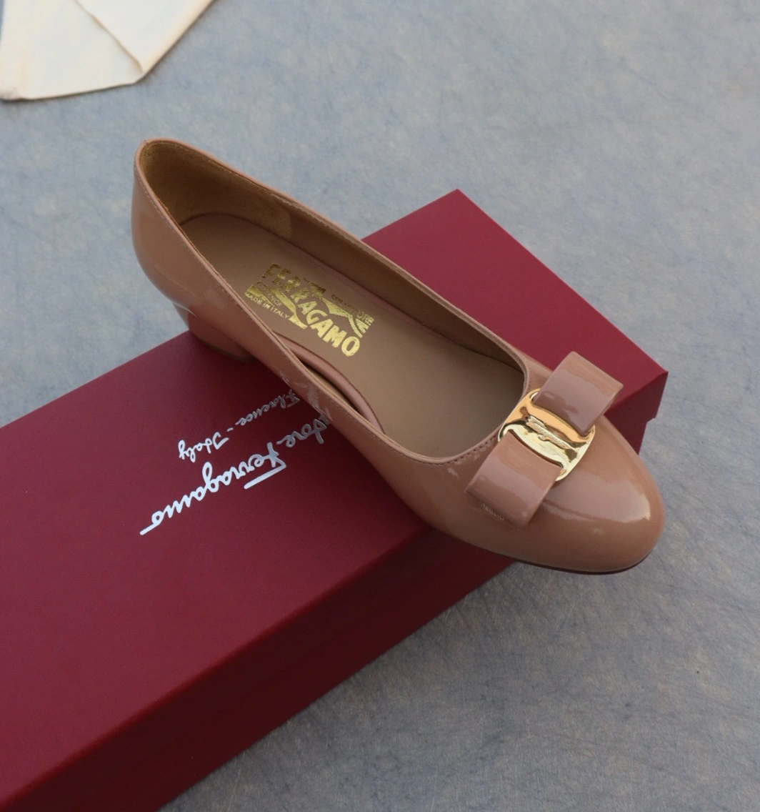 Durable 9019 Salvatore Ferragamo Flat Shoes For Women