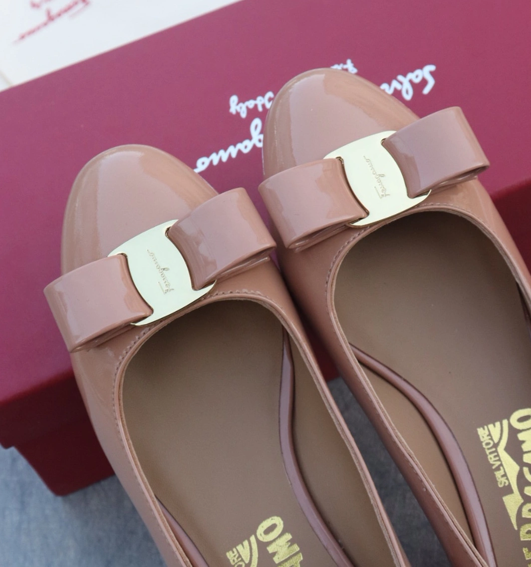 Durable 9019 Salvatore Ferragamo Flat Shoes For Women