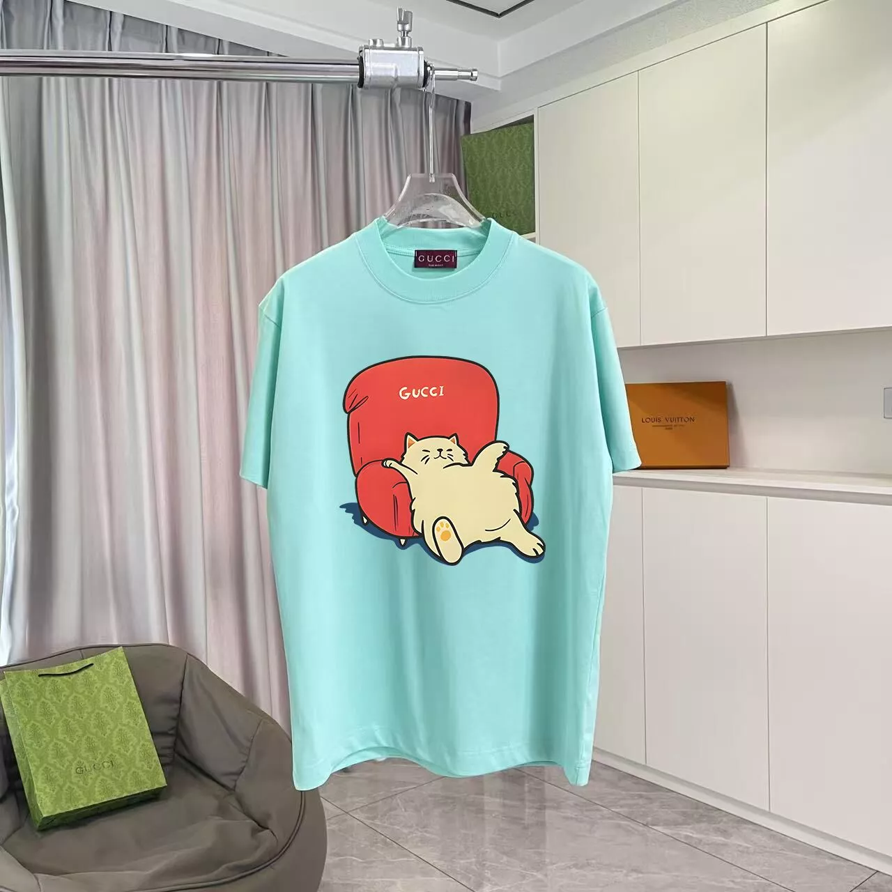 Durable 9038 Gucci T-Shirts Short Sleeved For Unisex