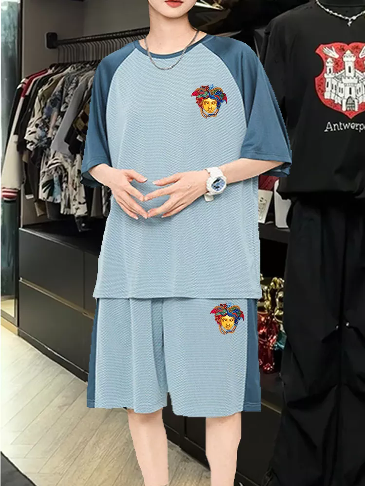 Durable 9455 Versace Tracksuits Short Sleeved For Men
