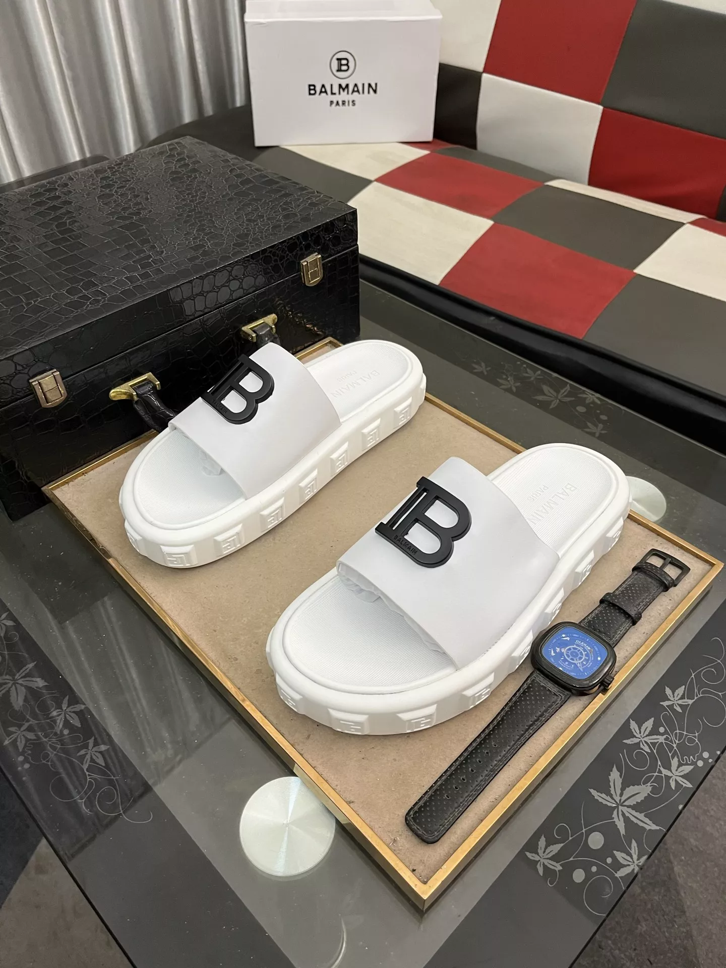 Durable 9558 Balmain Slippers For Men