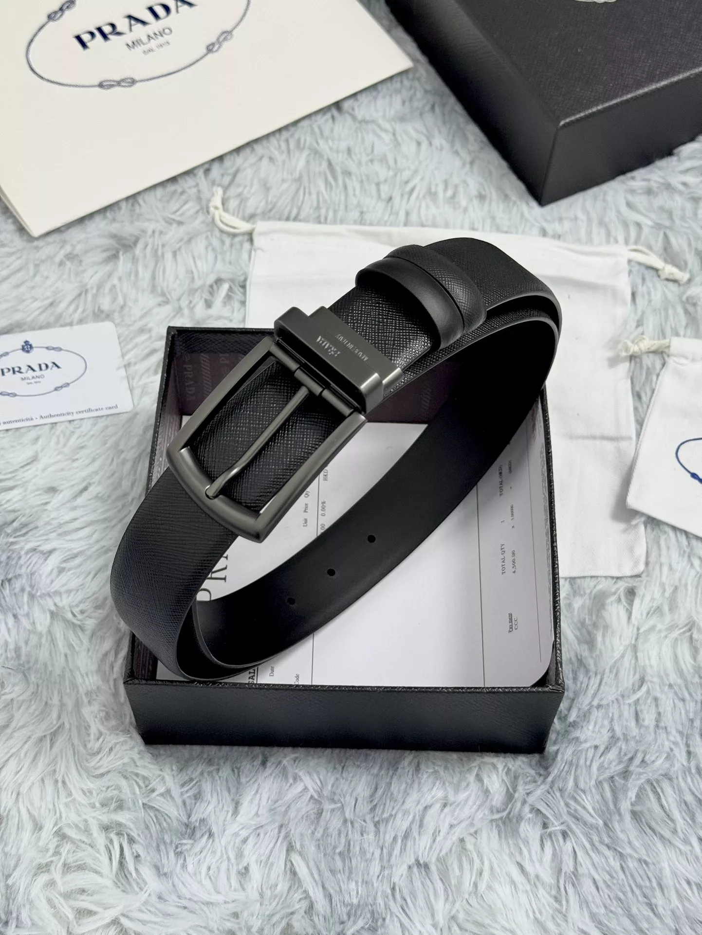Durable 9701 Prada AAA Quality Belts In 3.5cm For Men