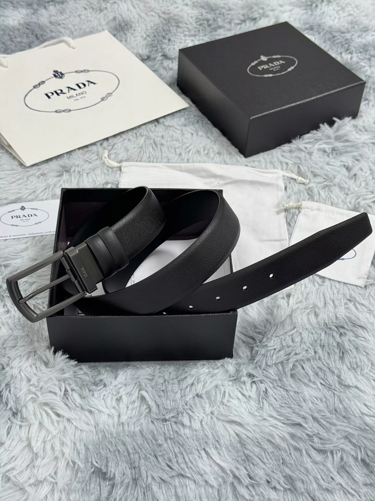 Durable 9701 Prada AAA Quality Belts In 3.5cm For Men
