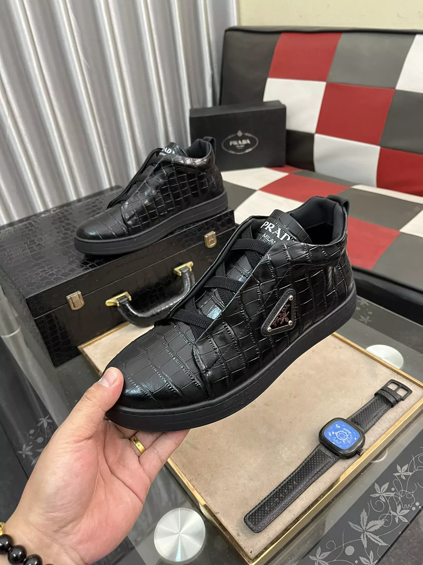 EasyMatch 202 Prada High Top Shoes For Men