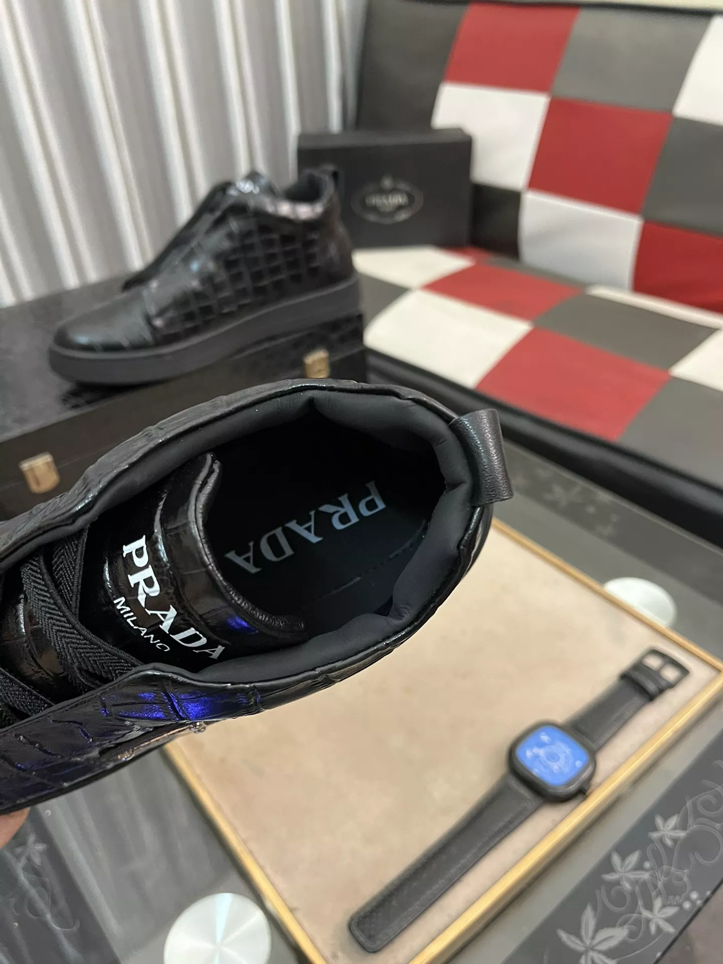 EasyMatch 202 Prada High Top Shoes For Men