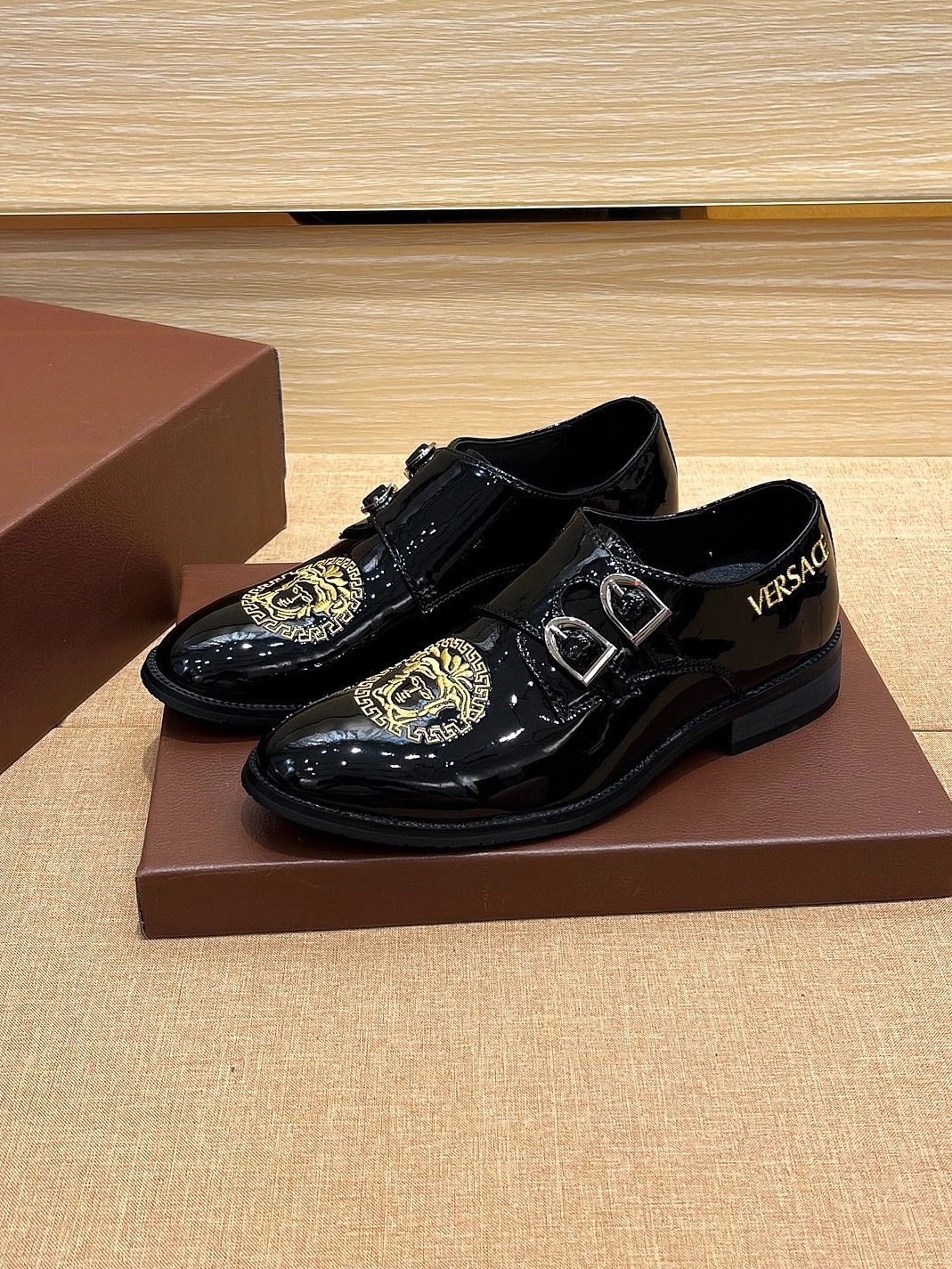 EasyMatch 5429 Versace Leather Shoes For Men