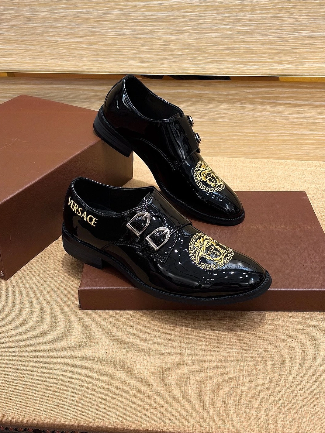 EasyMatch 5429 Versace Leather Shoes For Men