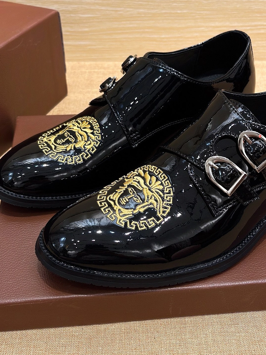 EasyMatch 5429 Versace Leather Shoes For Men