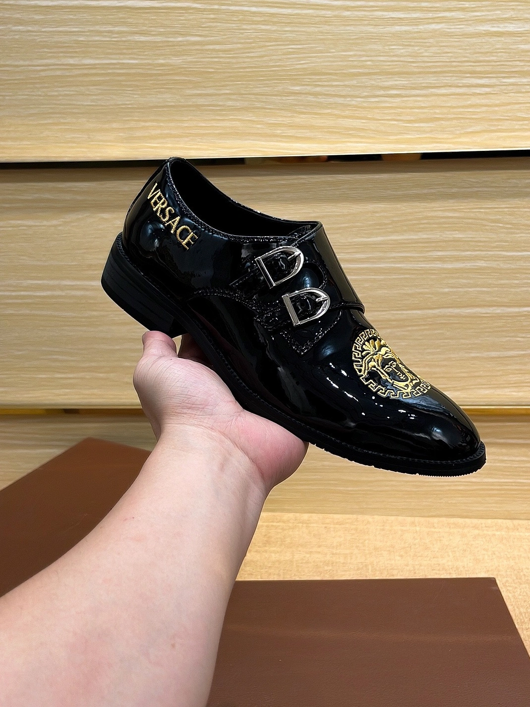 EasyMatch 5429 Versace Leather Shoes For Men