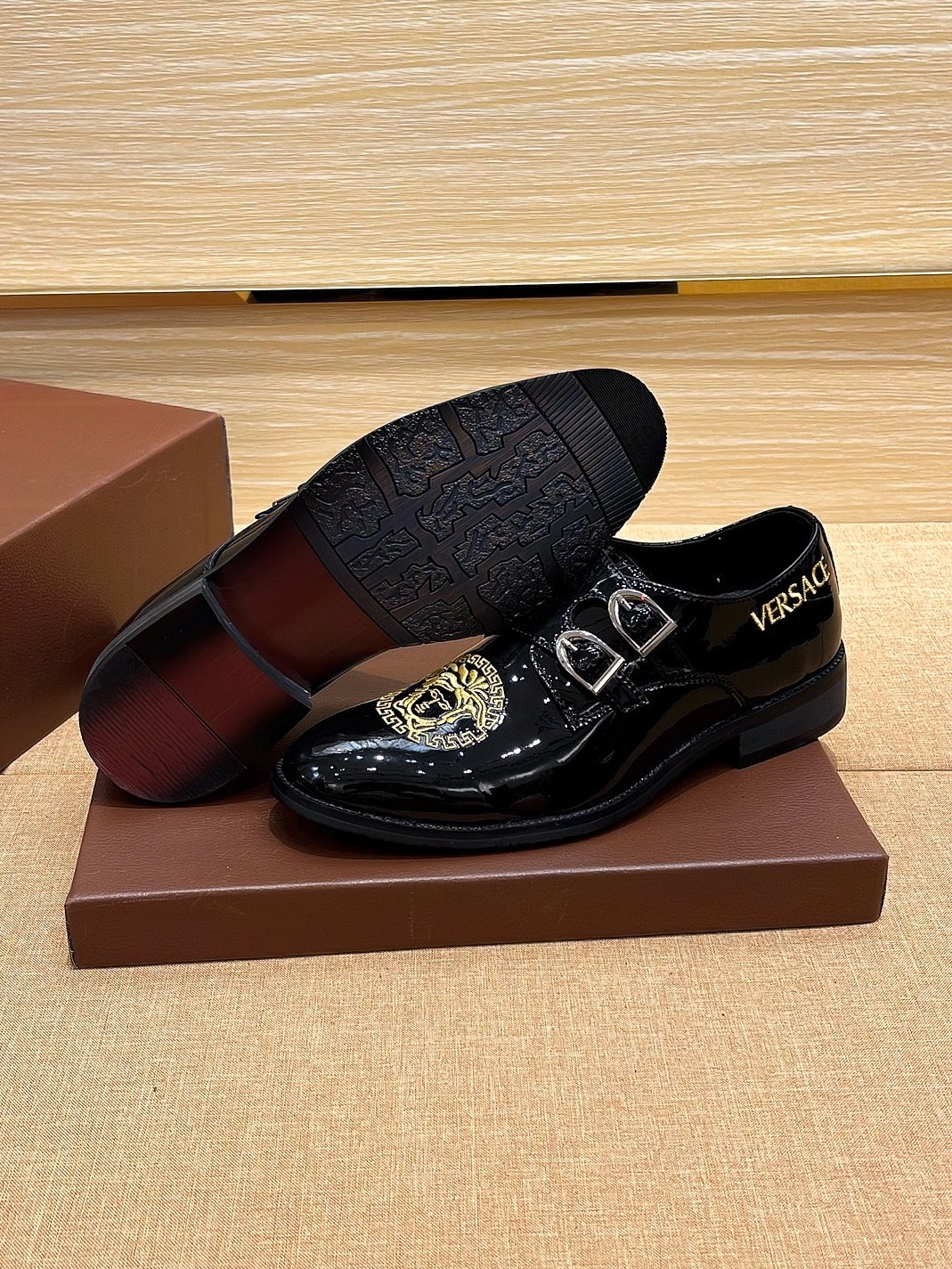 EasyMatch 5429 Versace Leather Shoes For Men
