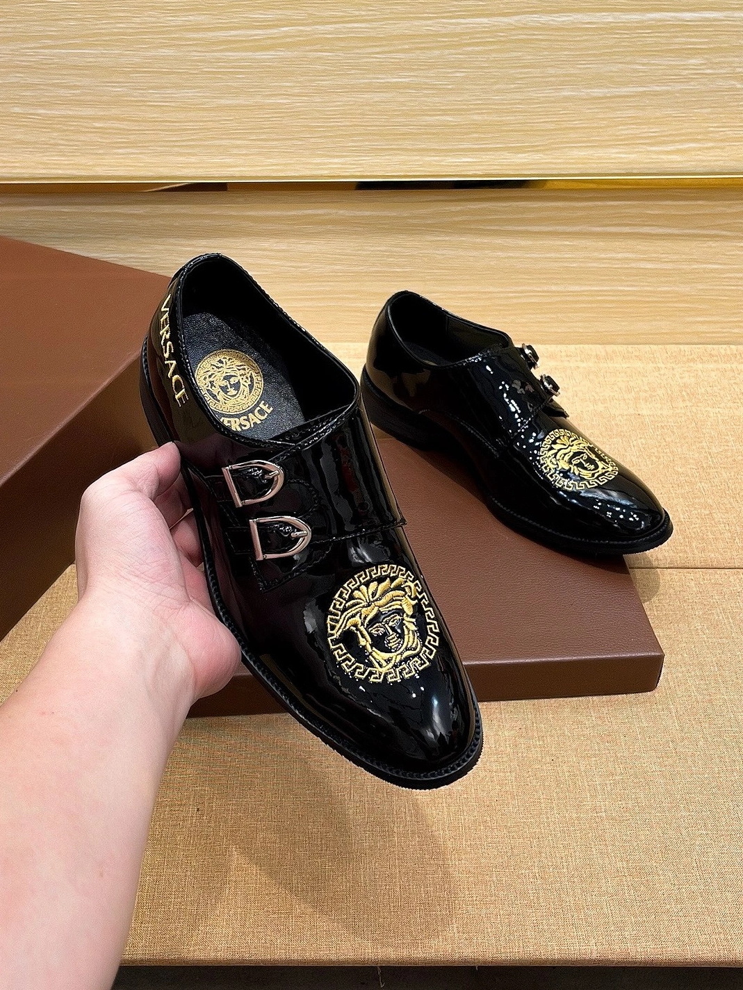 EasyMatch 5429 Versace Leather Shoes For Men