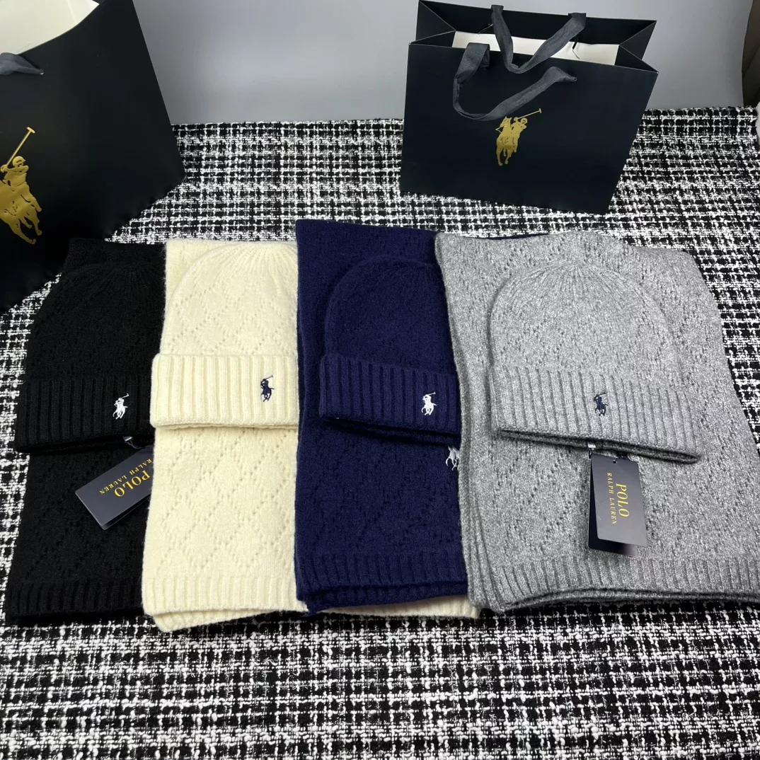 EasyMatch 5430 Ralph Lauren Polo Hat and Scarf Set