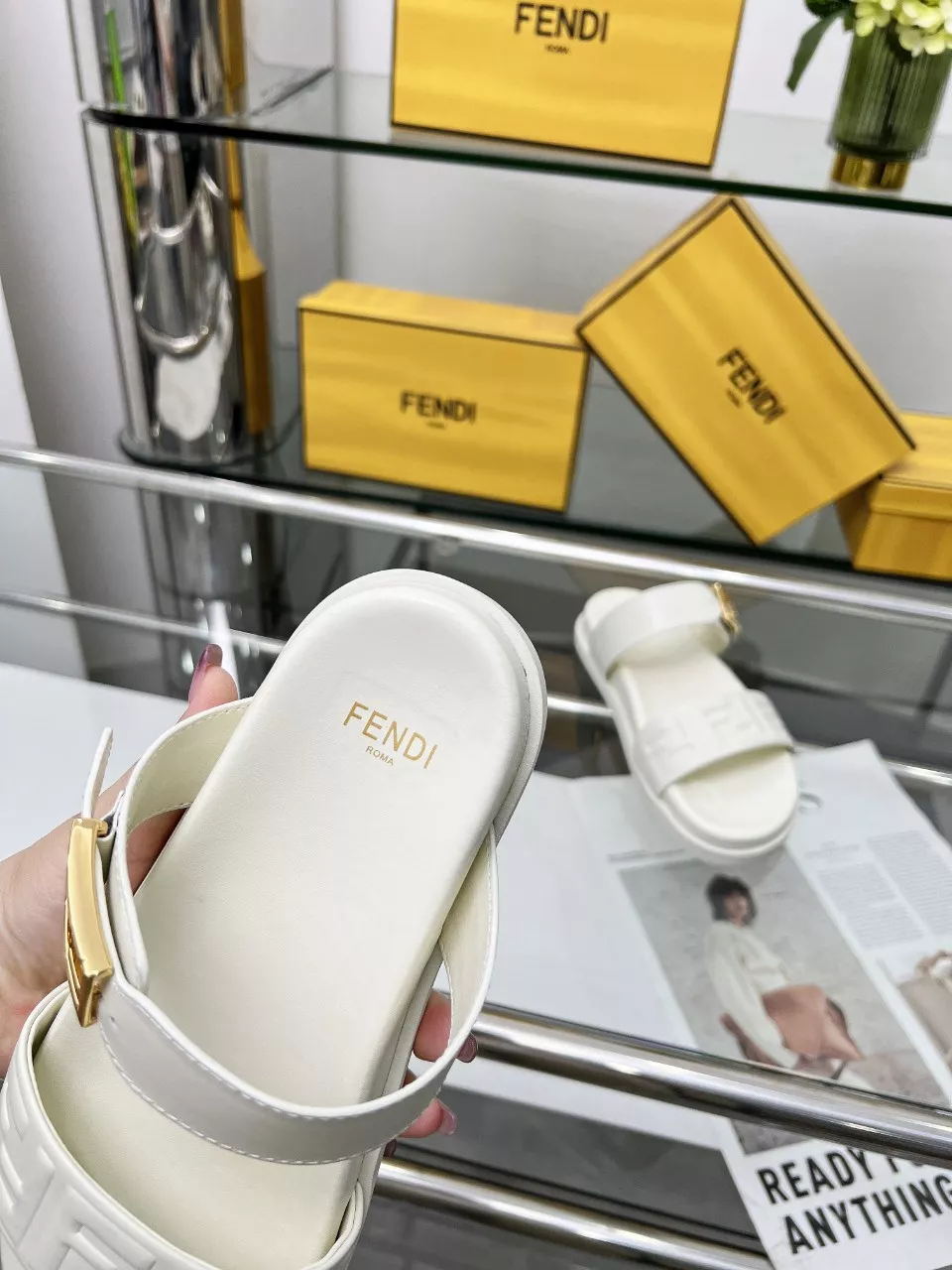 EasyMatch 7528 Fendi Slippers For Women