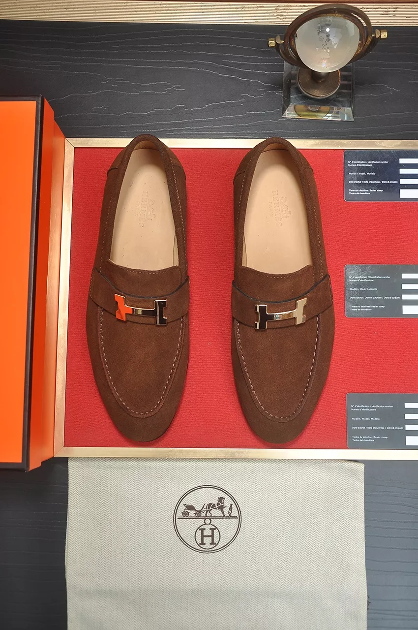 EasyMatch 8404 Hermes Leather Shoes For Men