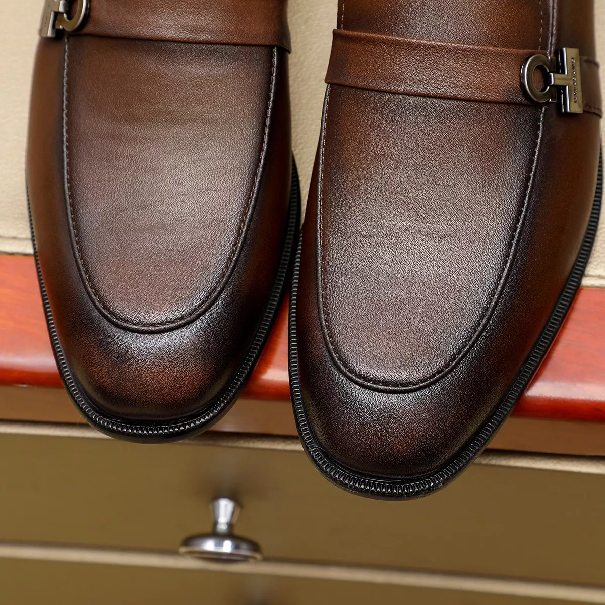Efficient 1535 Salvatore Ferragamo Leather Shoes For Men
