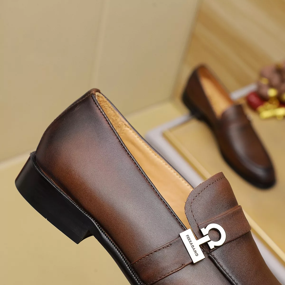 Efficient 1535 Salvatore Ferragamo Leather Shoes For Men