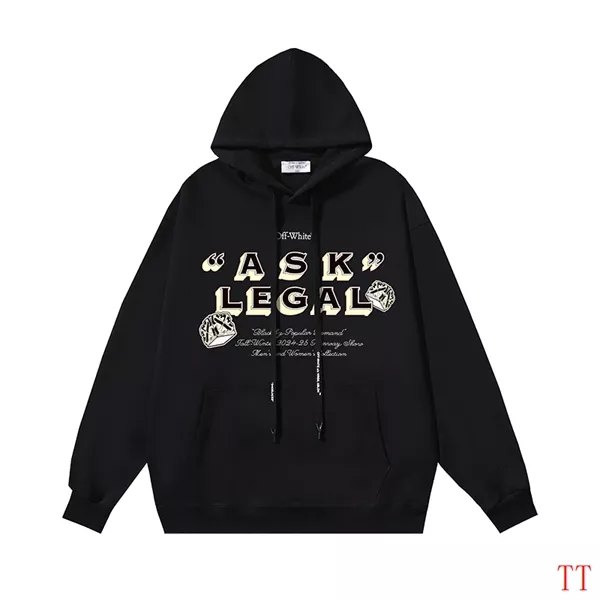 Efficient 4044 Off-White Hoodies Long Sleeved For Unisex
