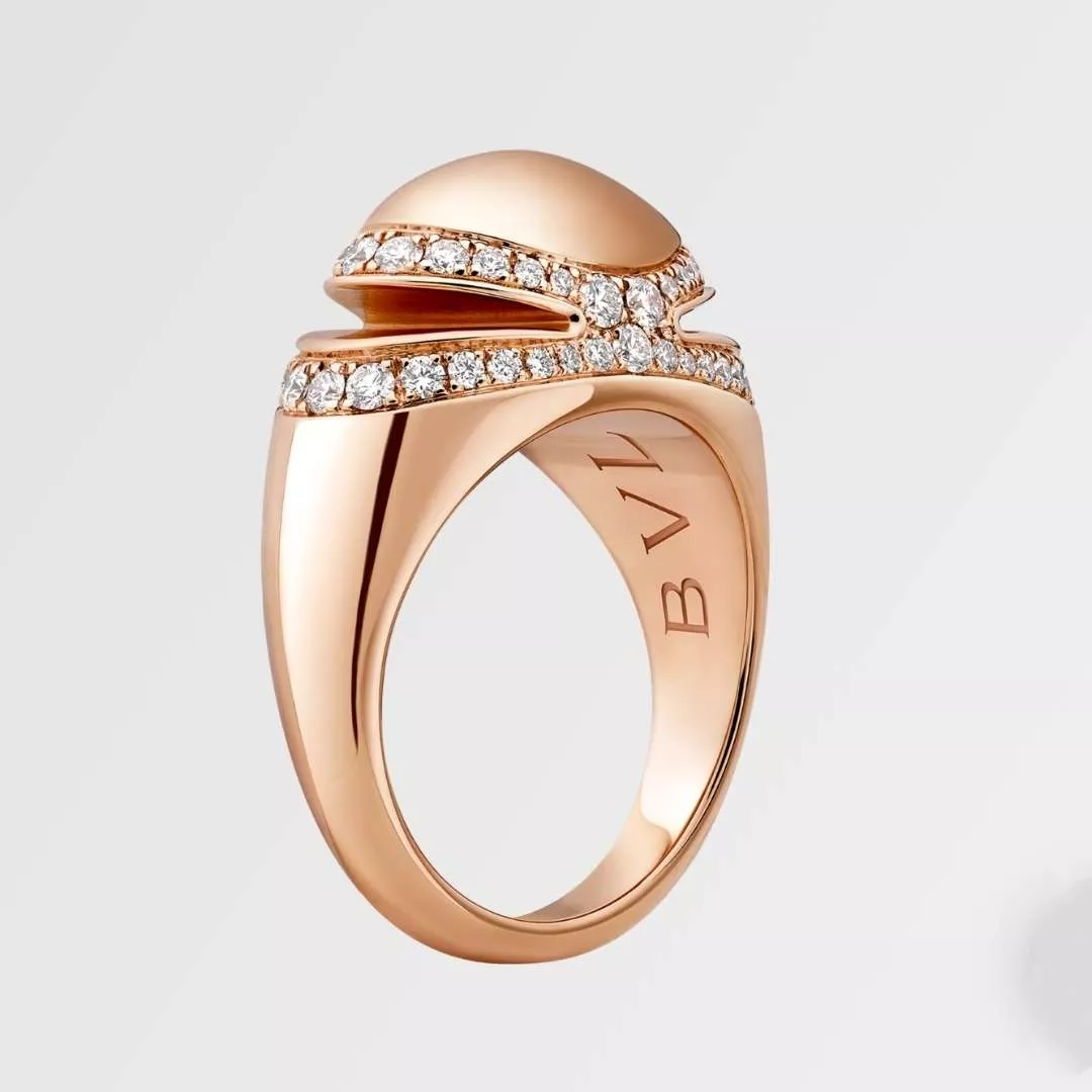 Efficient 4311 Bvlgari Rings In Rose Gold