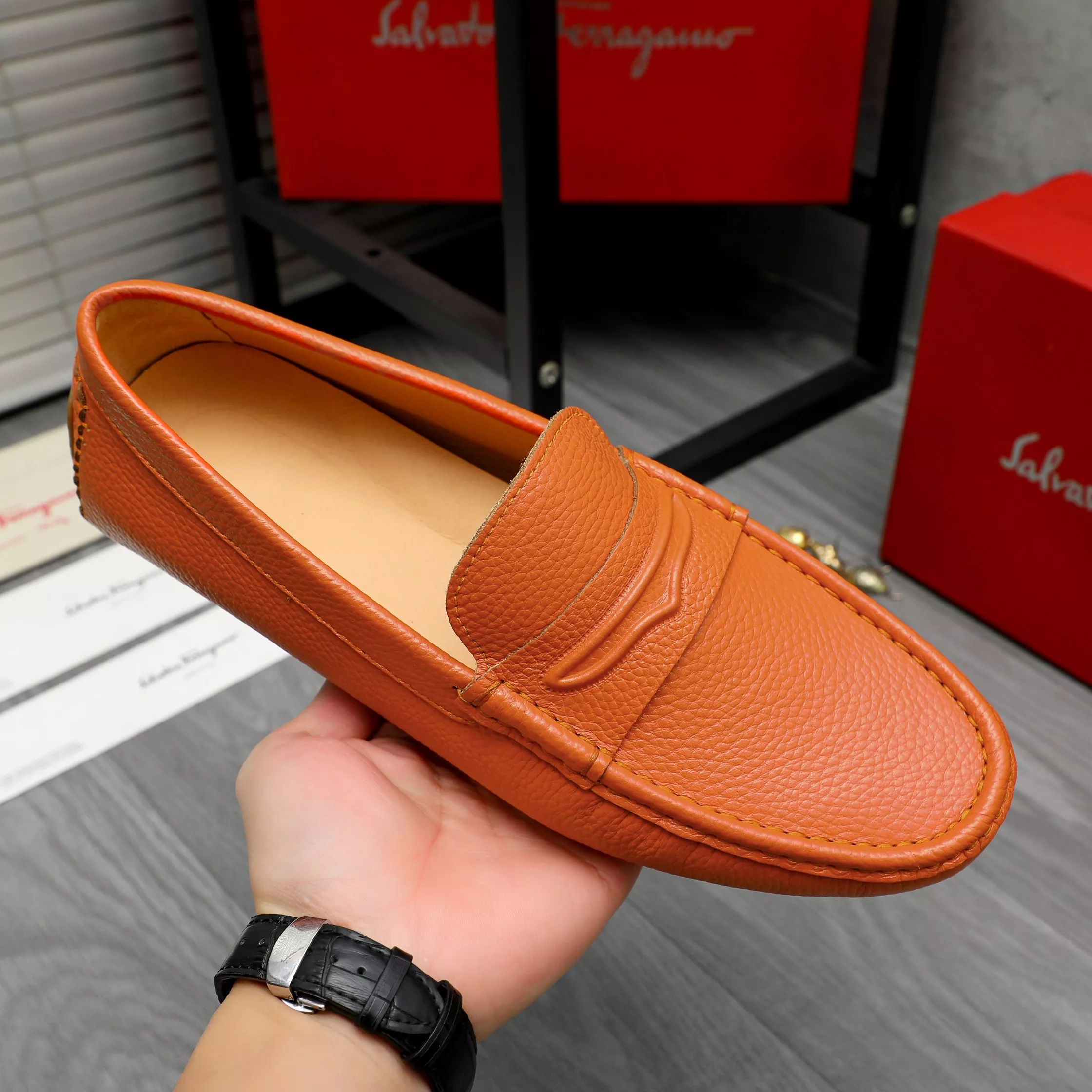 Efficient 5331 Salvatore Ferragamo Leather Shoes For Men