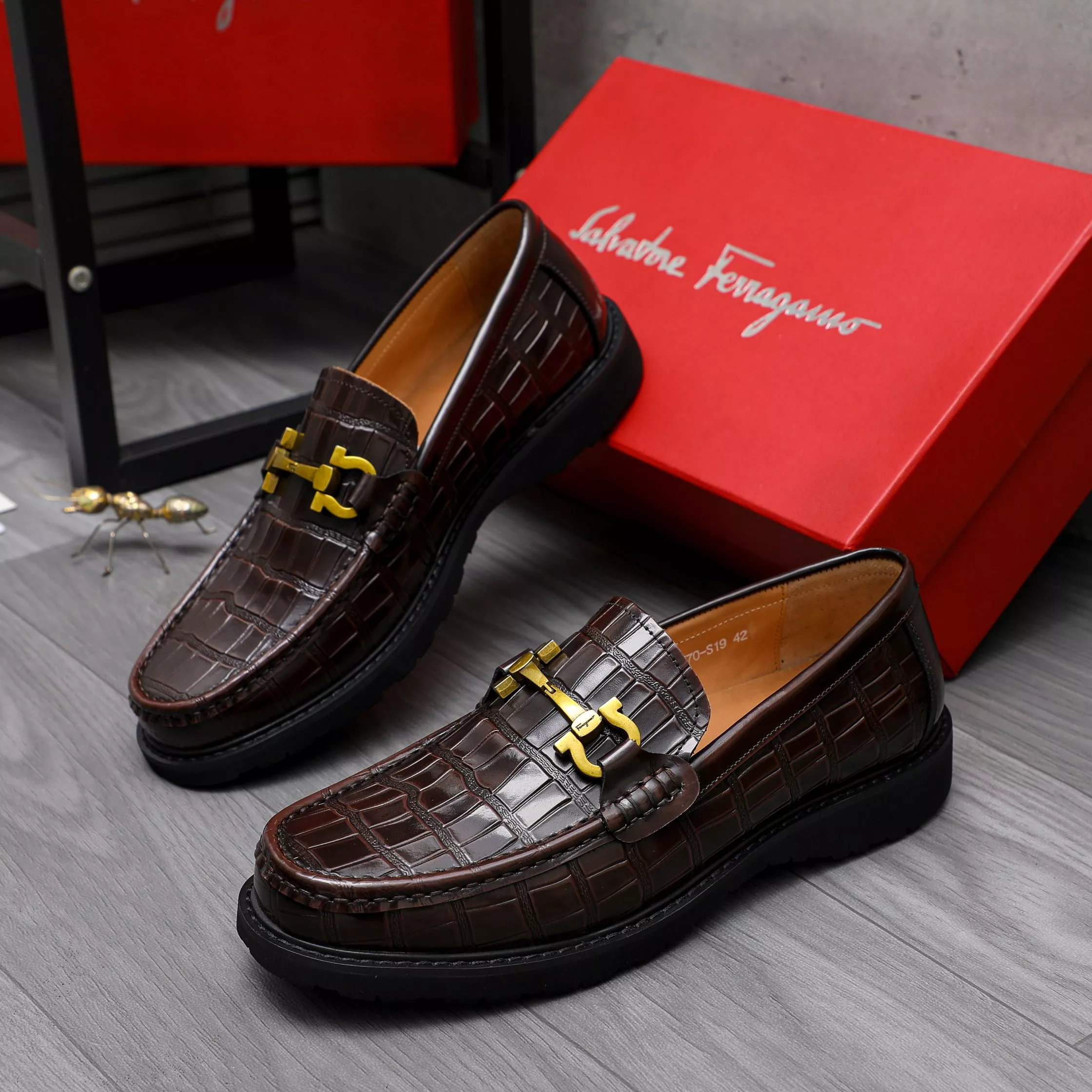 Efficient 5674 Salvatore Ferragamo Leather Shoes For Men