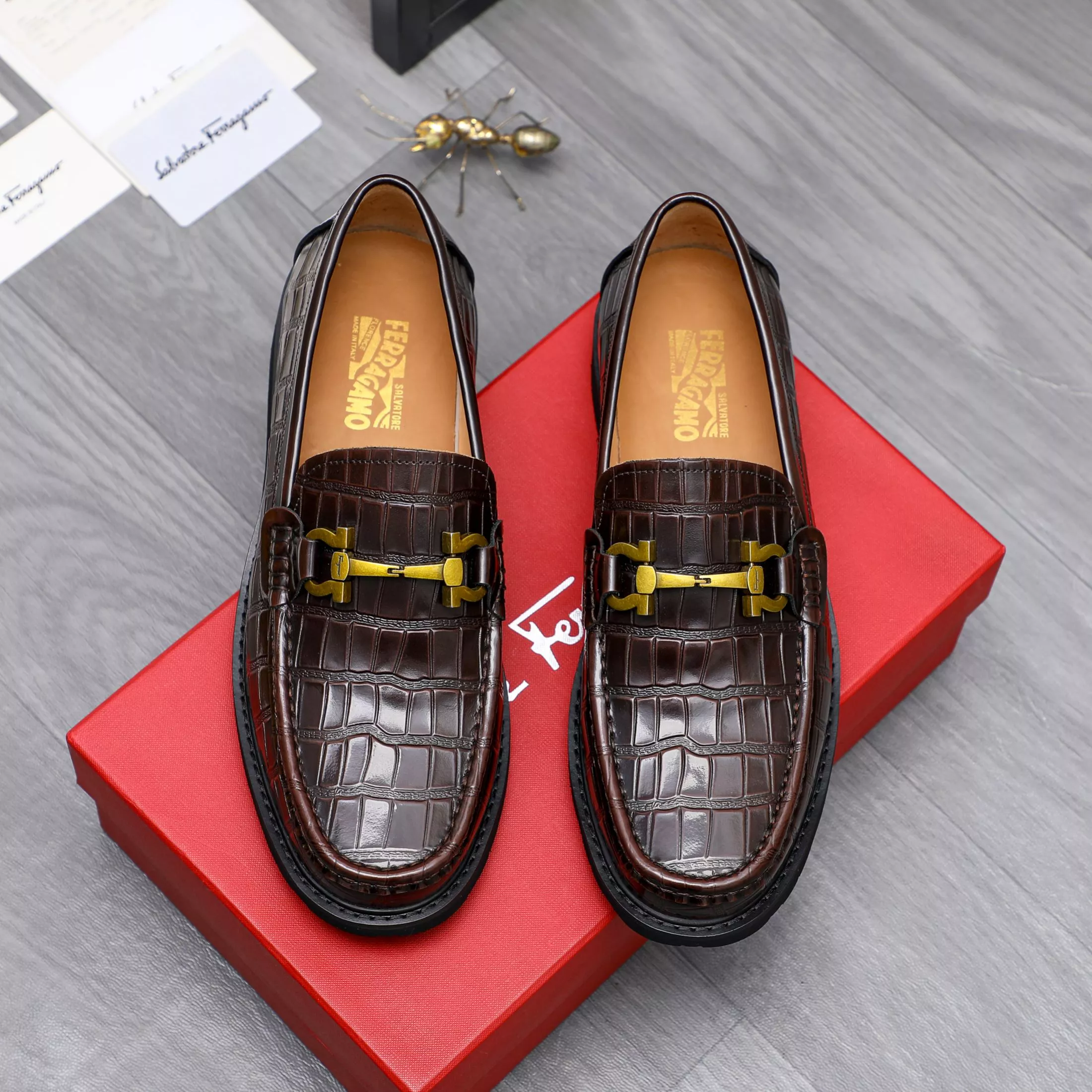 Efficient 5674 Salvatore Ferragamo Leather Shoes For Men