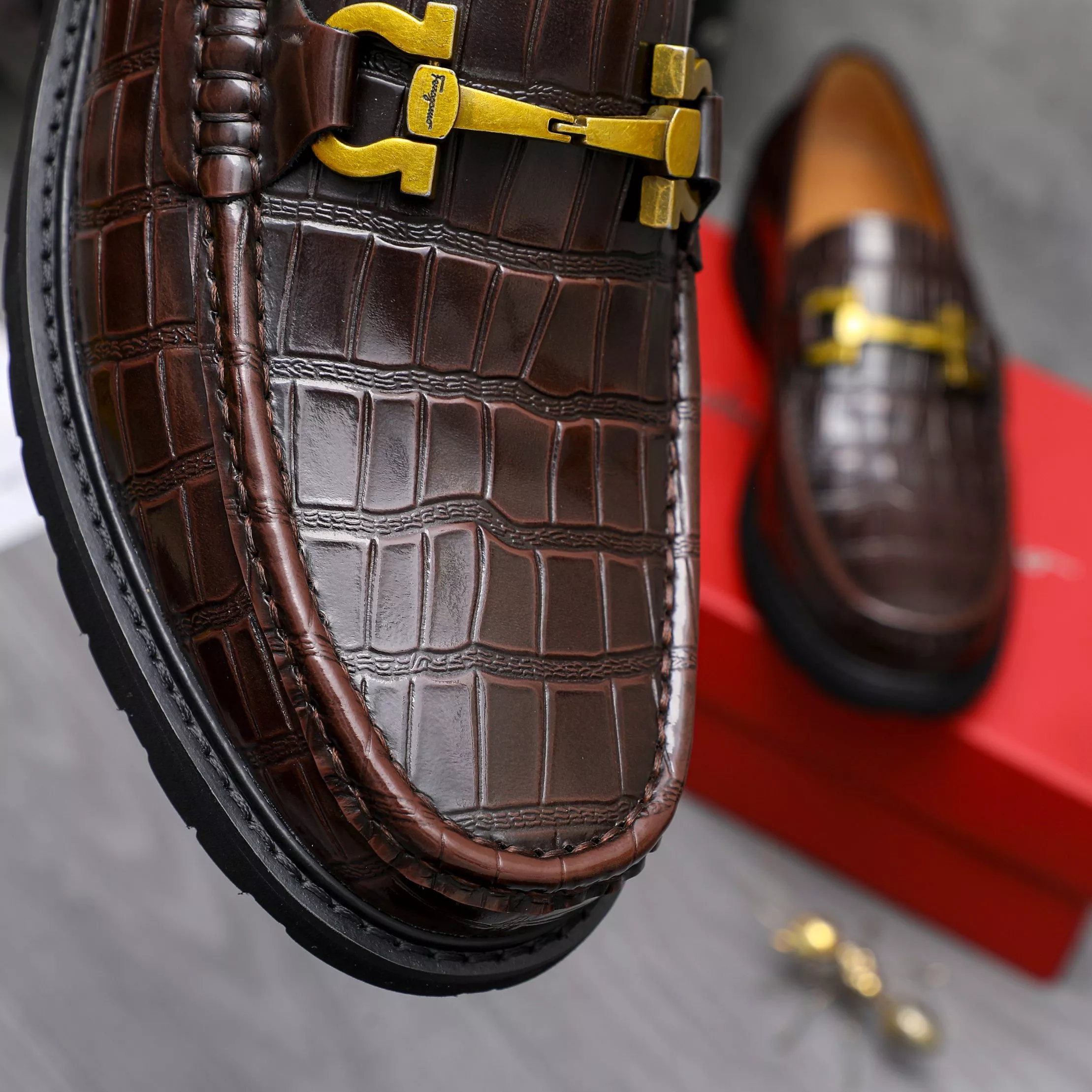 Efficient 5674 Salvatore Ferragamo Leather Shoes For Men