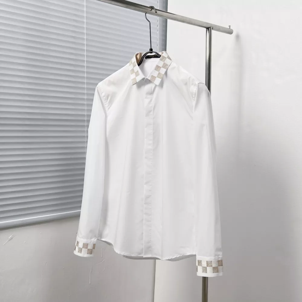 Efficient 6184 Louis Vuitton LV Shirts Long Sleeved For Men