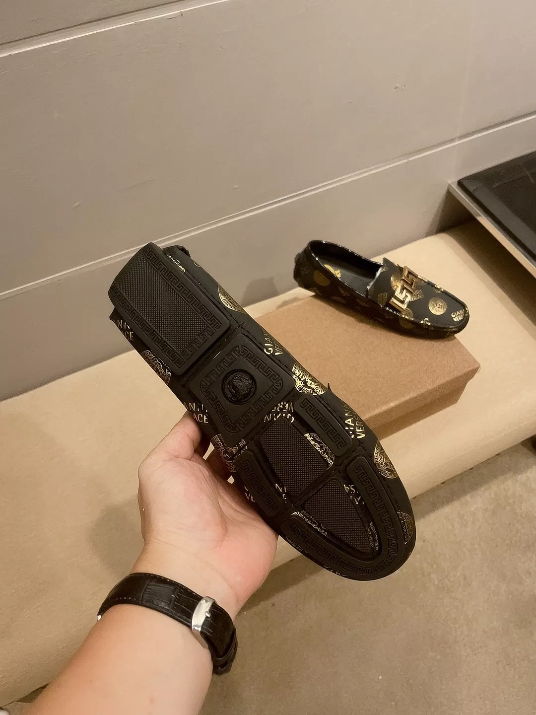Efficient 6666 Versace Leather Shoes For Men