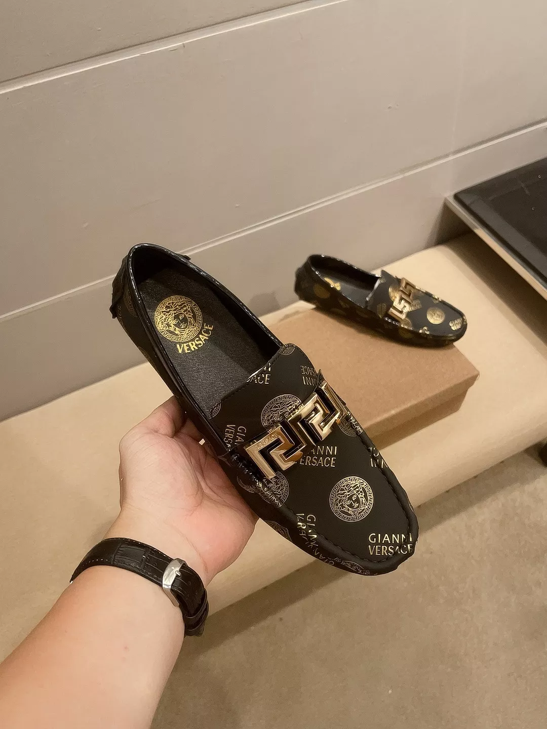 Efficient 6666 Versace Leather Shoes For Men