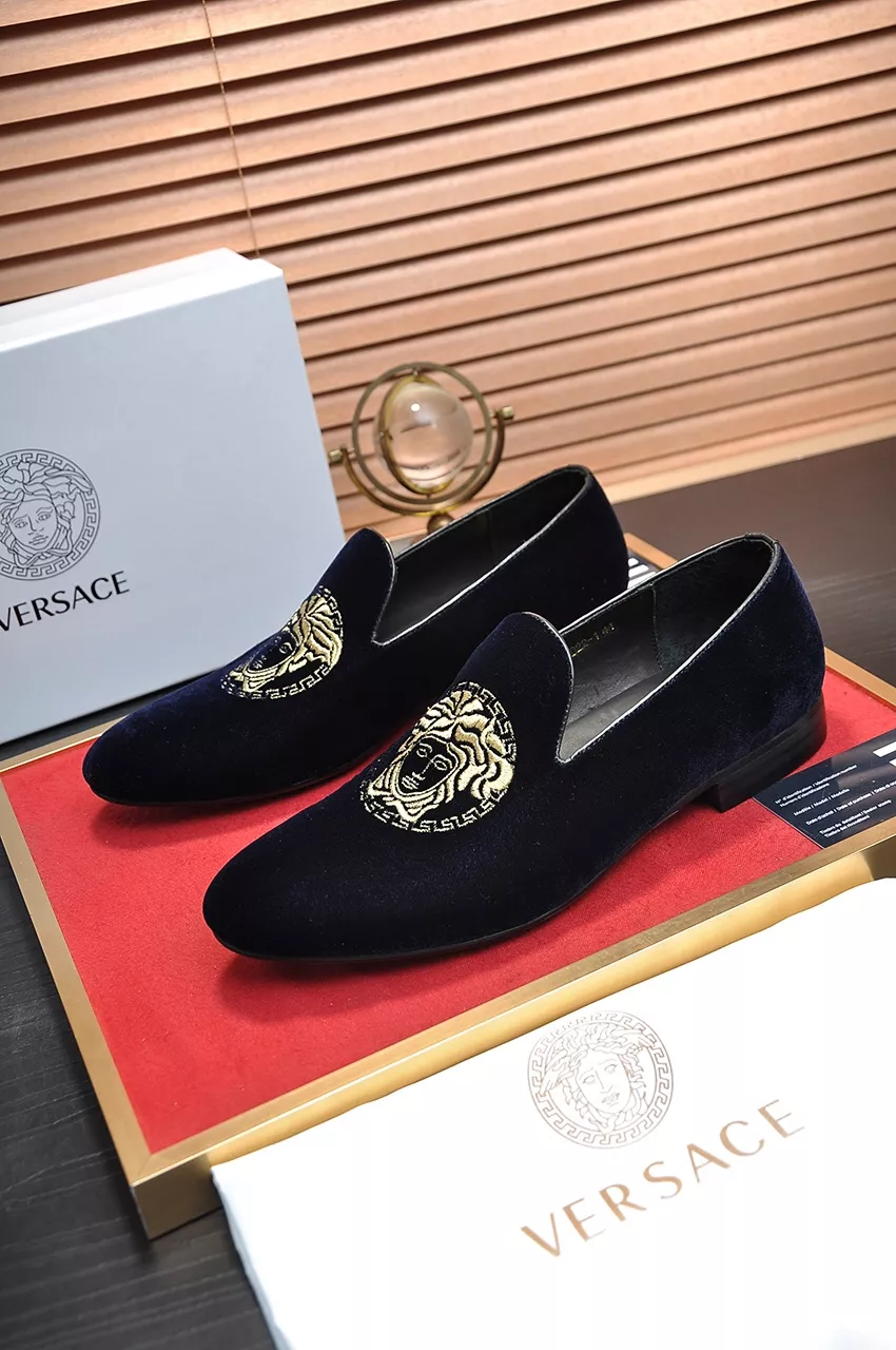 Efficient 7557 Versace Leather Shoes For Men