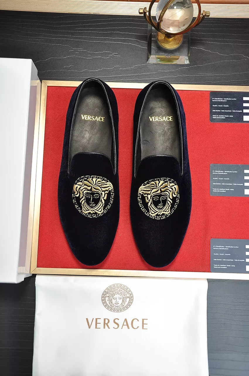 Efficient 7557 Versace Leather Shoes For Men