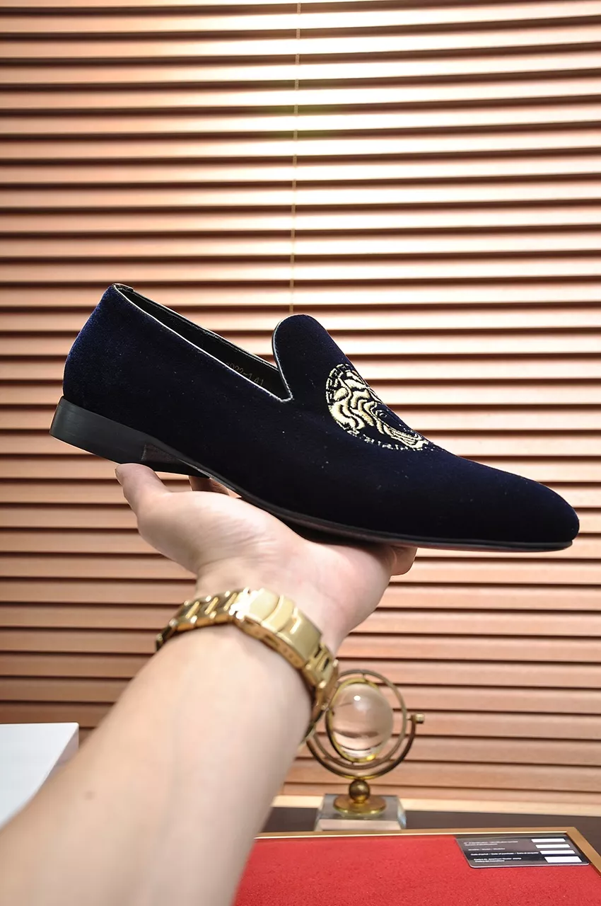 Efficient 7557 Versace Leather Shoes For Men