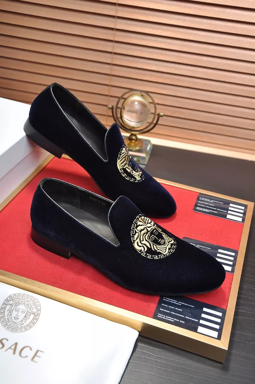 Efficient 7557 Versace Leather Shoes For Men